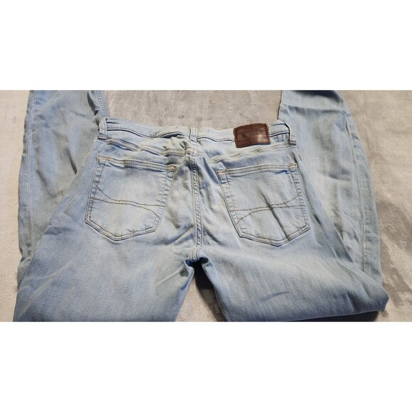 Hollister Men's Size 34X32 Blue Distressed Super Skinny Jeans - Picture 3 of 9